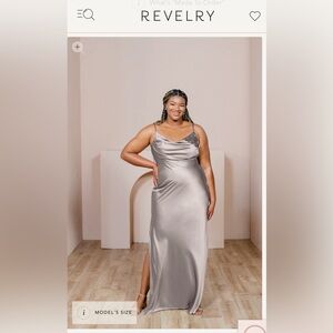 Revelry, Taupe Skye style Bridesmaid Dress. Worn once for a wedding.